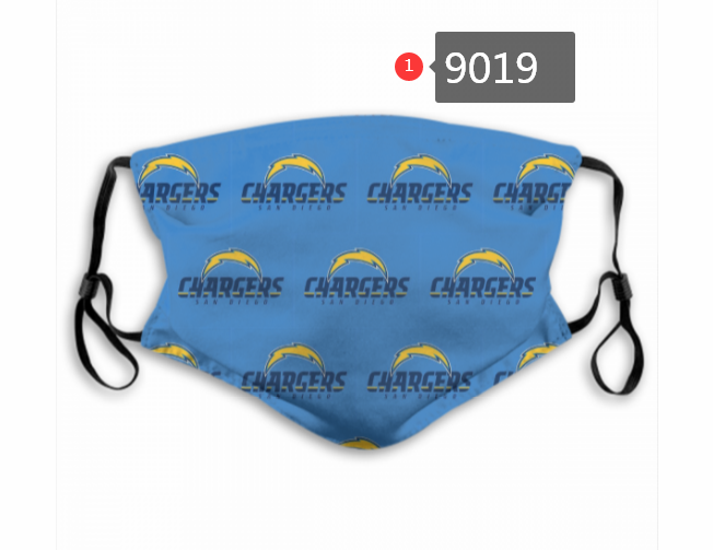 2020 NFL Los Angeles Chargers #2 Dust mask with filter->nfl dust mask->Sports Accessory